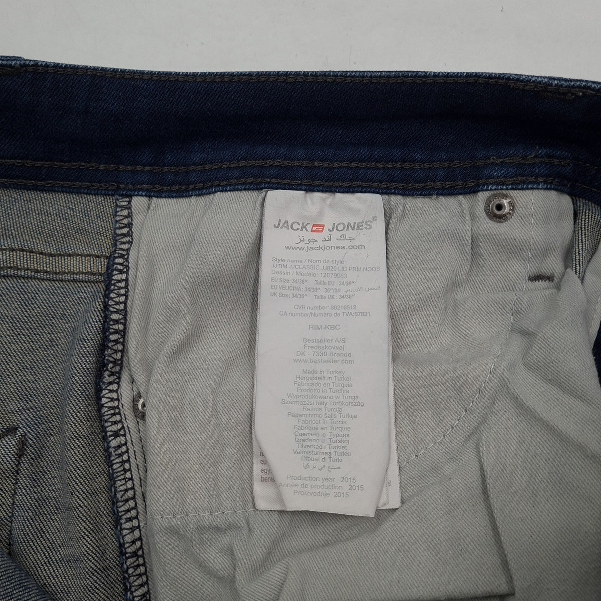 Jack & Jones Jeans Tim Men Stretch Slim Straight Size W34 L36, detail view 7, image 9 of 10