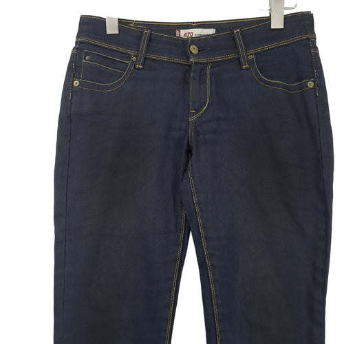 Vintage Levi's Jeans 470 Straight Fit Women Stretch Regular Size W30 L30, back view, image 2 of 7