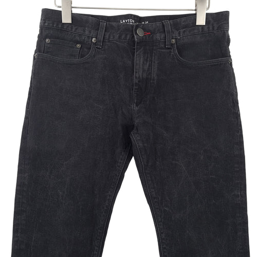 Vintage Tommy Hilfiger Jeans Layton Men Stretch Slim Skinny Size W34 L32, back view, image 2 of 9