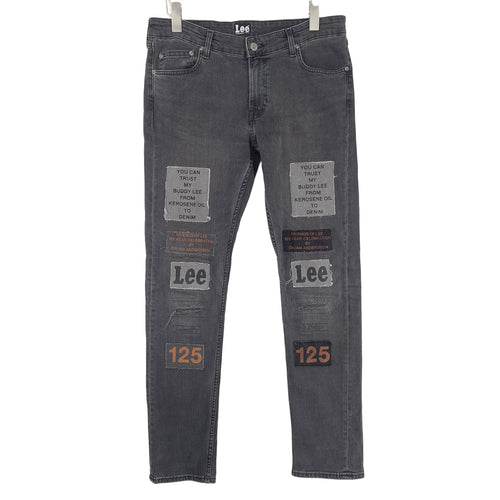Vintage Lee Jeans All Gender Slim Men Stretch Straight Size W33 L32, front view, image 1 of 8