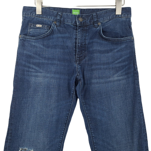 Vintage Hugo Boss Jeans Green Label Men Stretch Straight Size W32 L32, back view, image 2 of 8