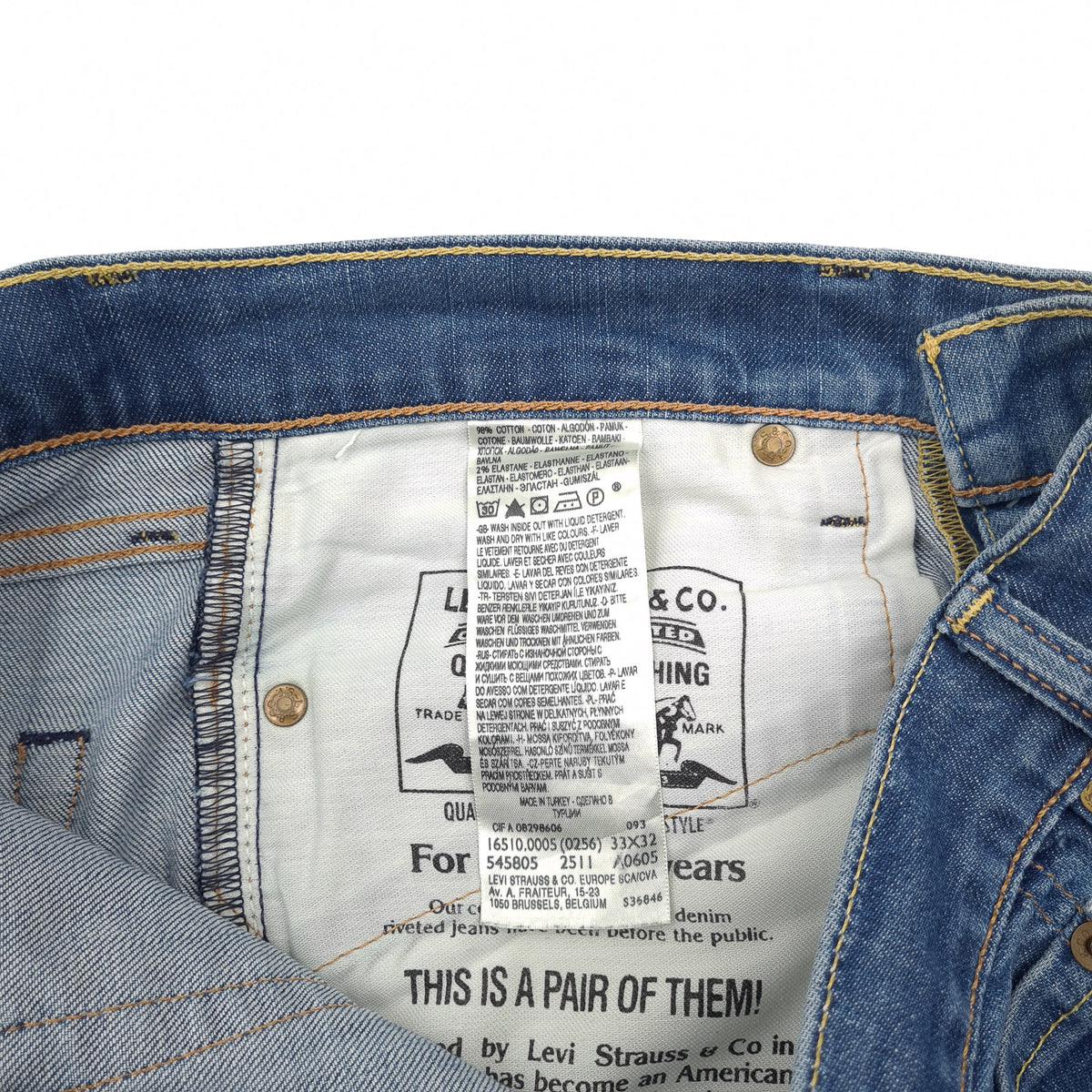 Levi's Jeans 510 Men Stretch Slim Skinny Size W33 L32, detail view 5, image 7 of 7