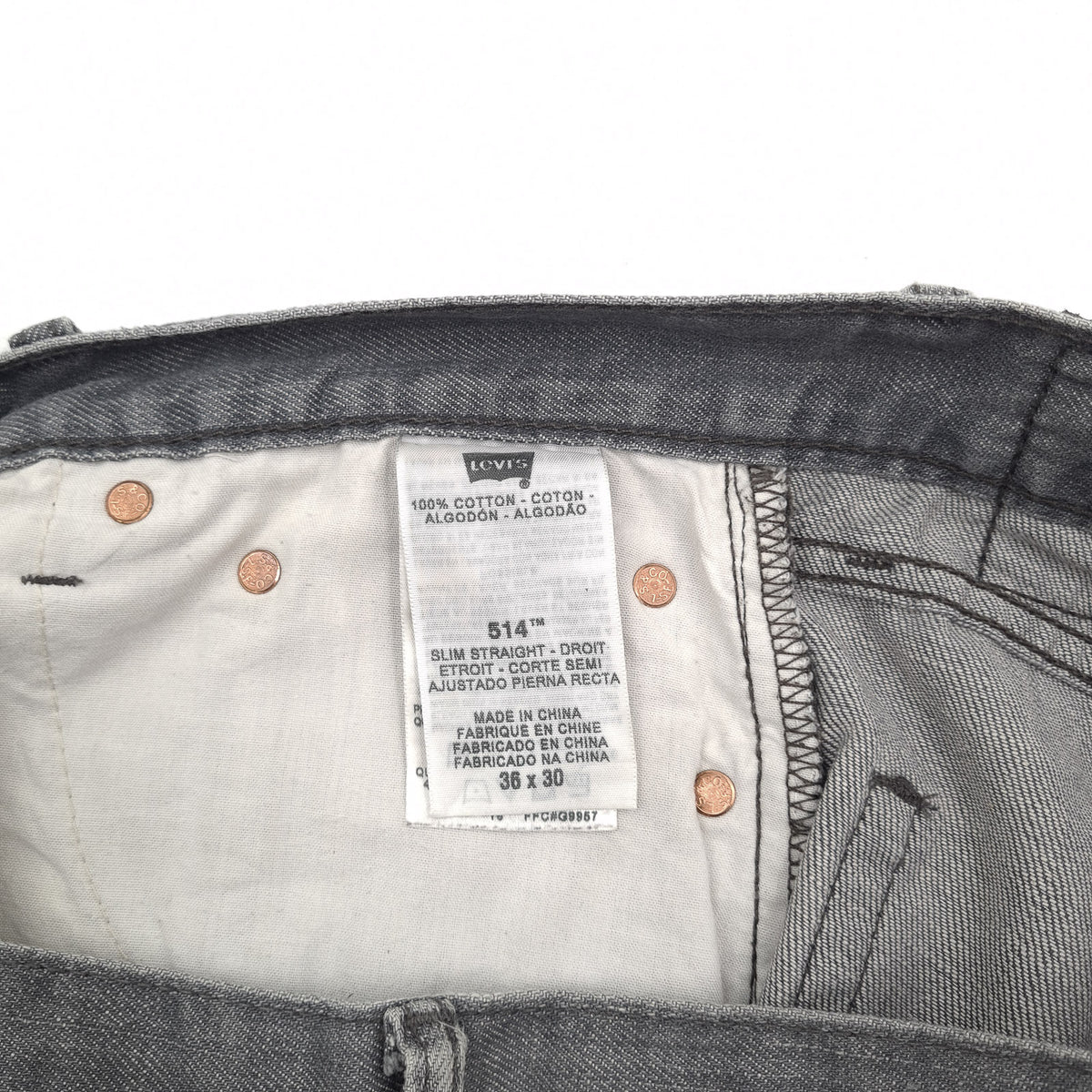 Vintage Levi's Jeans 514 Slim Straight Men Size W36 L30, detail view 5, image 7 of 7