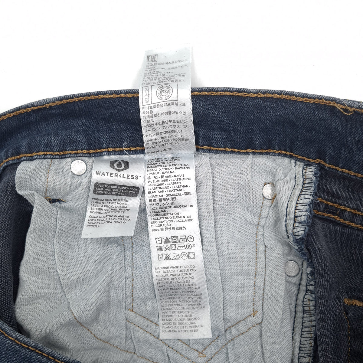 Vintage Levi's Jeans 512 Men Stretch Slim Tapered Size W34 L30, detail view 6, image 8 of 10