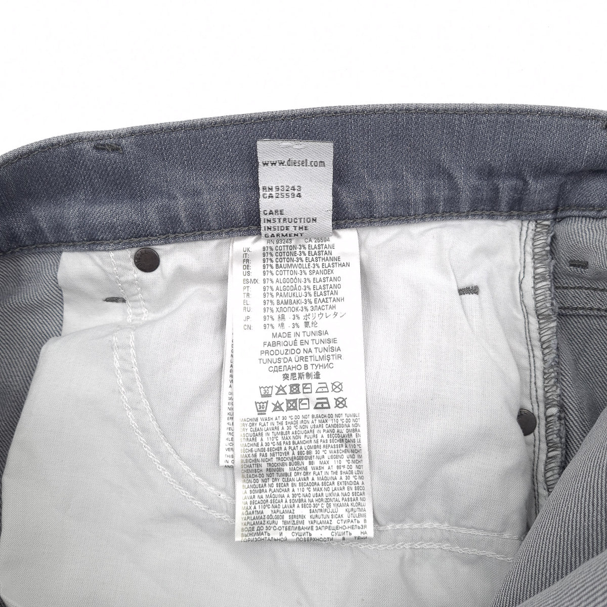 Diesel Jeans D-Luster Men Stretch Slim Skinny Size W32 L34, detail view 6, image 8 of 8