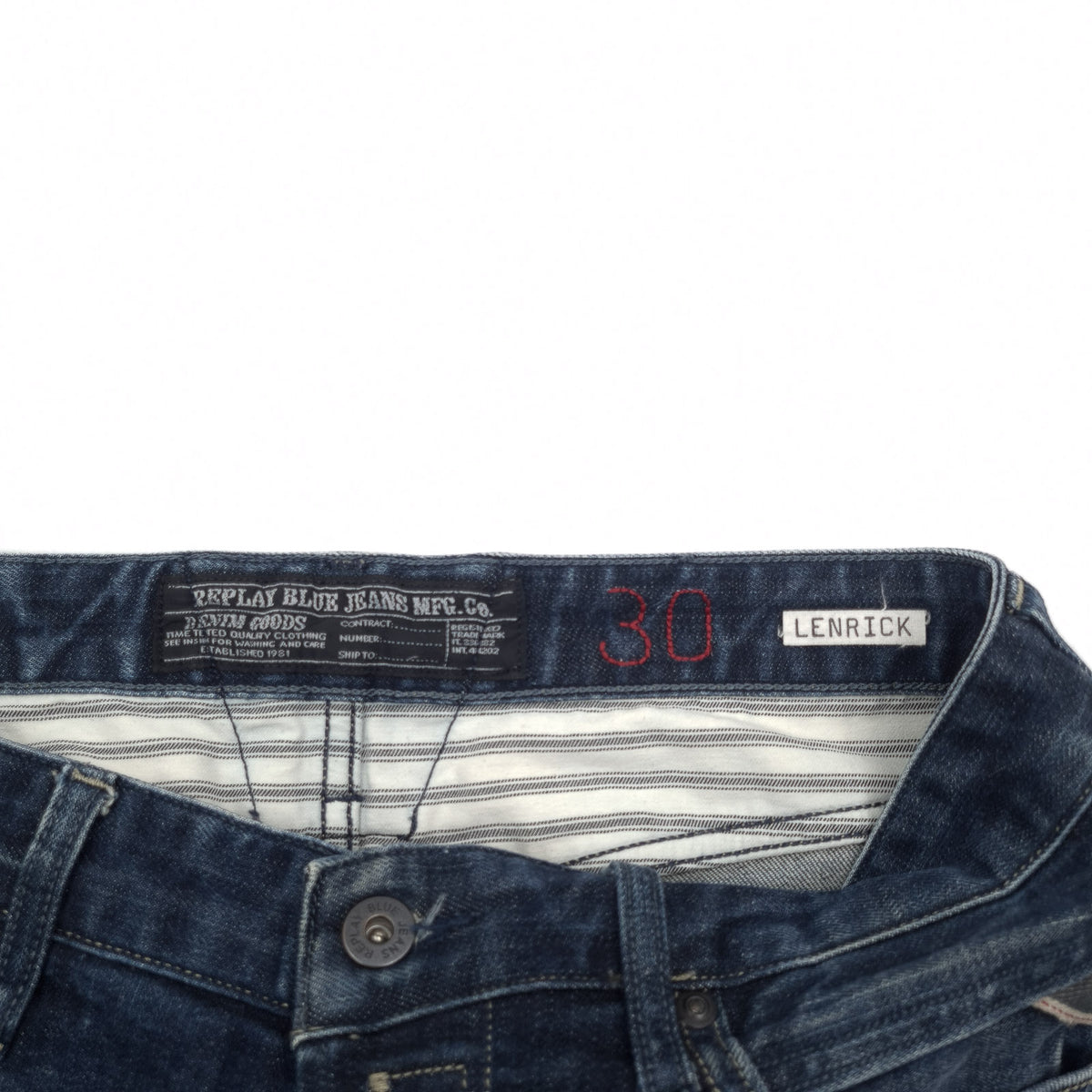 Replay Jeans Lenrick Men Stretch Slim Straight Size W30 L32, detail view 3, image 5 of 8