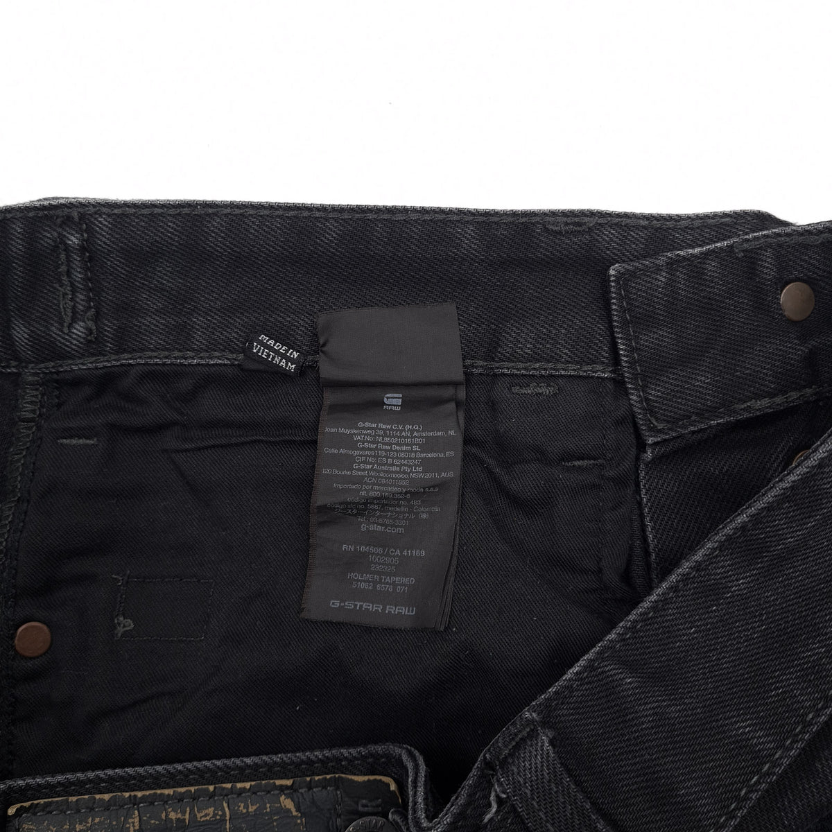 Vintage G-Star Jeans Holmer Tapered Men Stretch Regular Size W32 L32, detail view 6, image 8 of 9