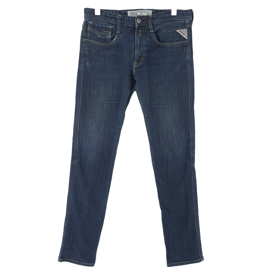 Vintage Replay Jeans Anbass Herren Stretch Slim Straight Größe W33 L32