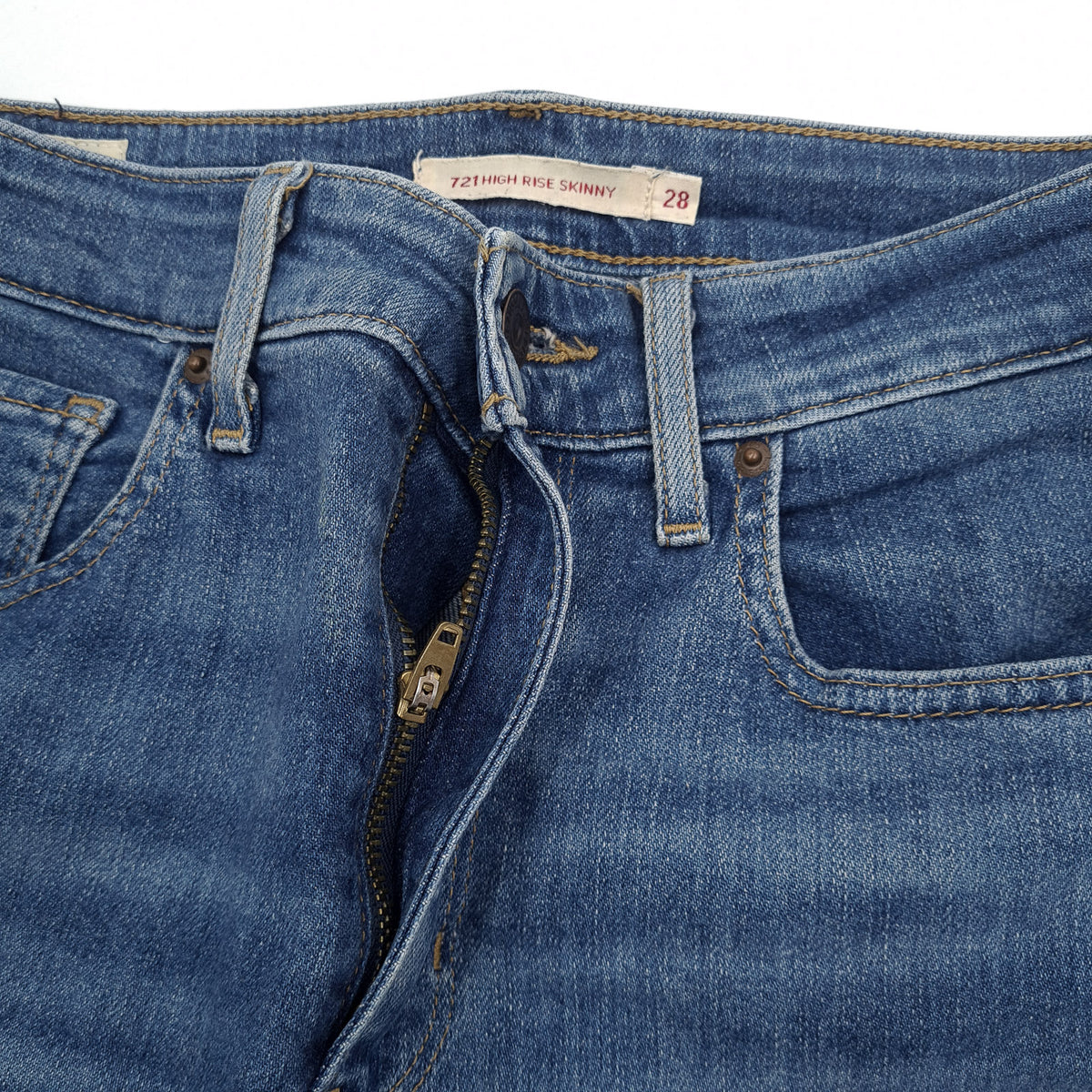 Levi's Jeans 721 High Rise Skinny Women Stretch Slim Size W28 L30, detail view 5, image 7 of 10