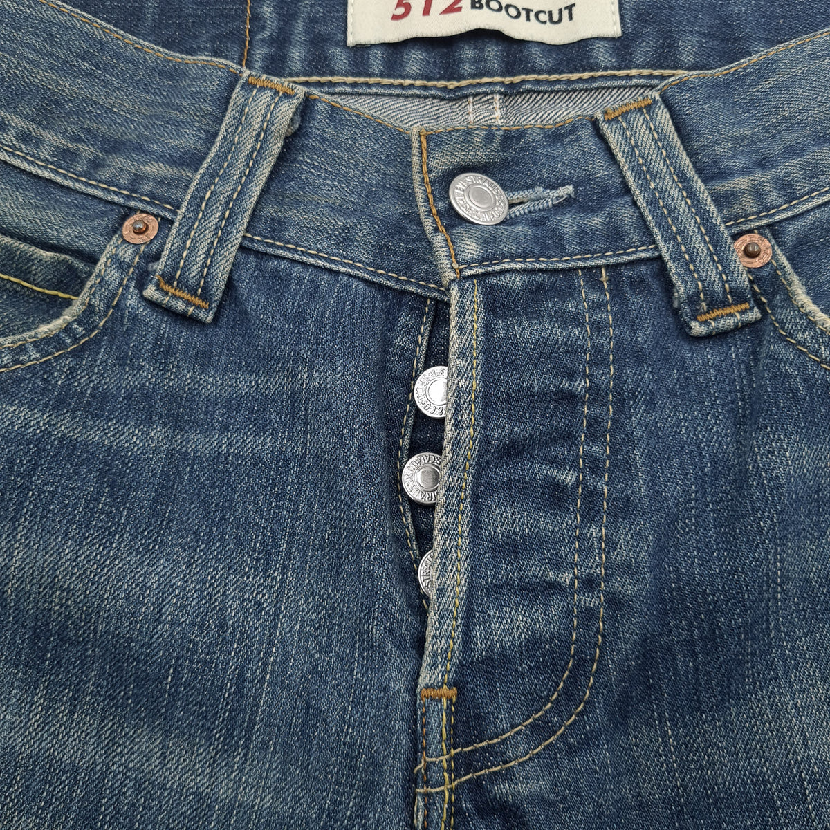 Vintage Levi's Jeans 512 Bootcut Men Regular Size W27 L32, detail view 5, image 7 of 8