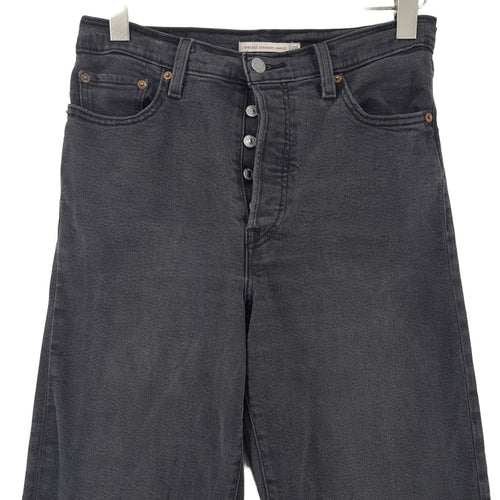Vintage Levi's Jeans Ribcage Straight Ankle Women Stretch Size W28 L27, back view, image 2 of 10