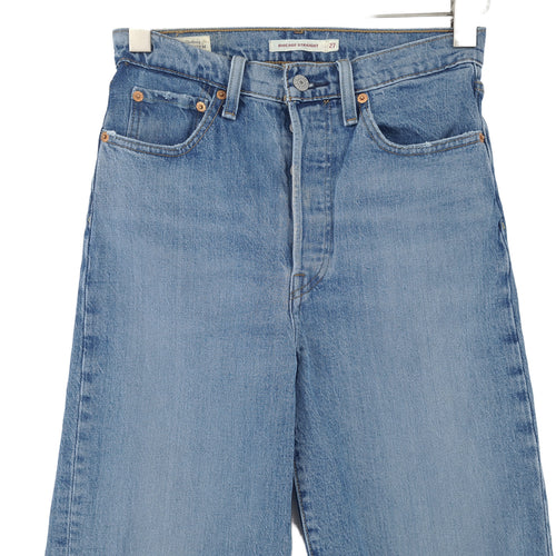 Vintage Levi's Jeans Ribcage Straight Women Stretch Regular Size W27 L27, back view, image 2 of 10