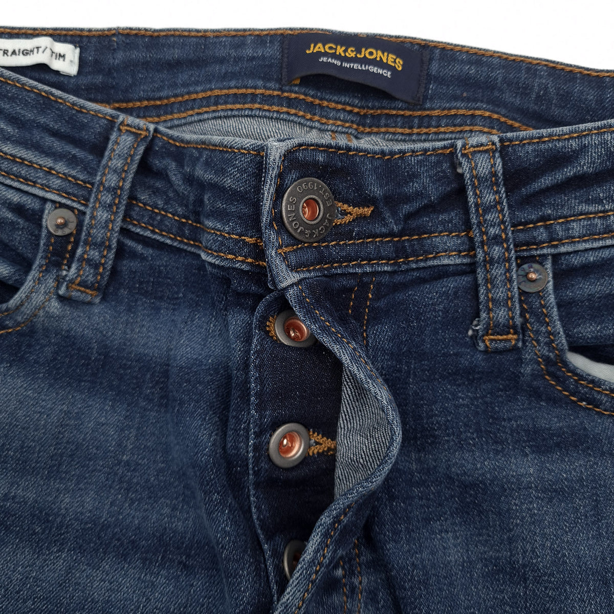 Jack & Jones Jeans Tim Men Stretch Slim Straight Size W31 L32, detail view 6, image 8 of 10