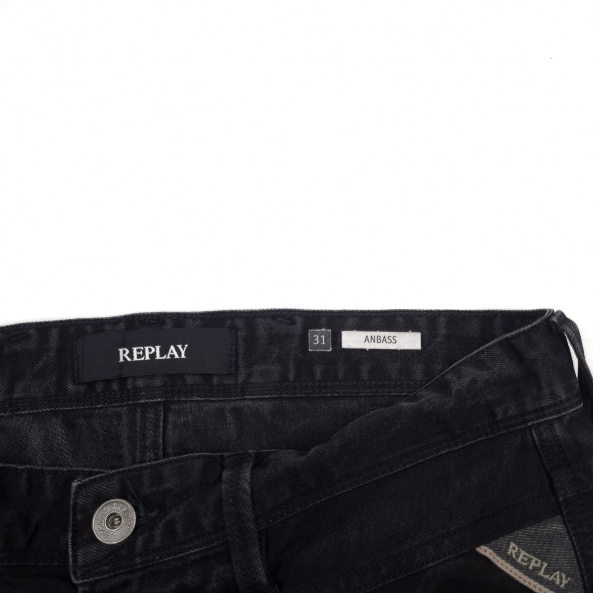 Replay Jeans Anbass Men Stretch Slim Straight Size W31 L32, detail view 3, image 5 of 8