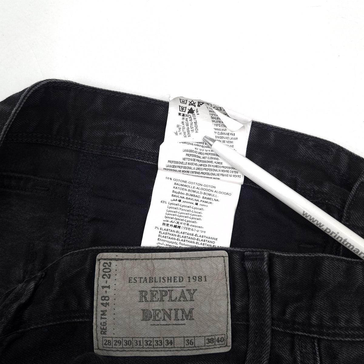 Replay Jeans Anbass Men Stretch Slim Straight Size W31 L32, detail view 6, image 8 of 8