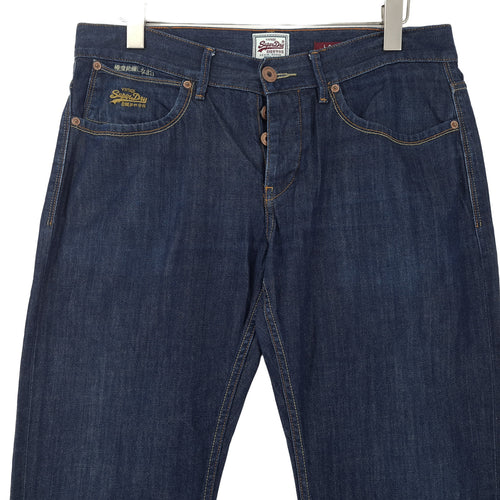 Vintage Superdry Jeans Loose Men Loose Relaxed Tapered Size W34 L34, back view, image 2 of 9
