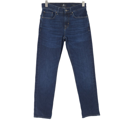 Vintage 7 For All Mankind Jeans Slimmy Men Stretch Straight Size W29 L28, front view, image 1 of 9