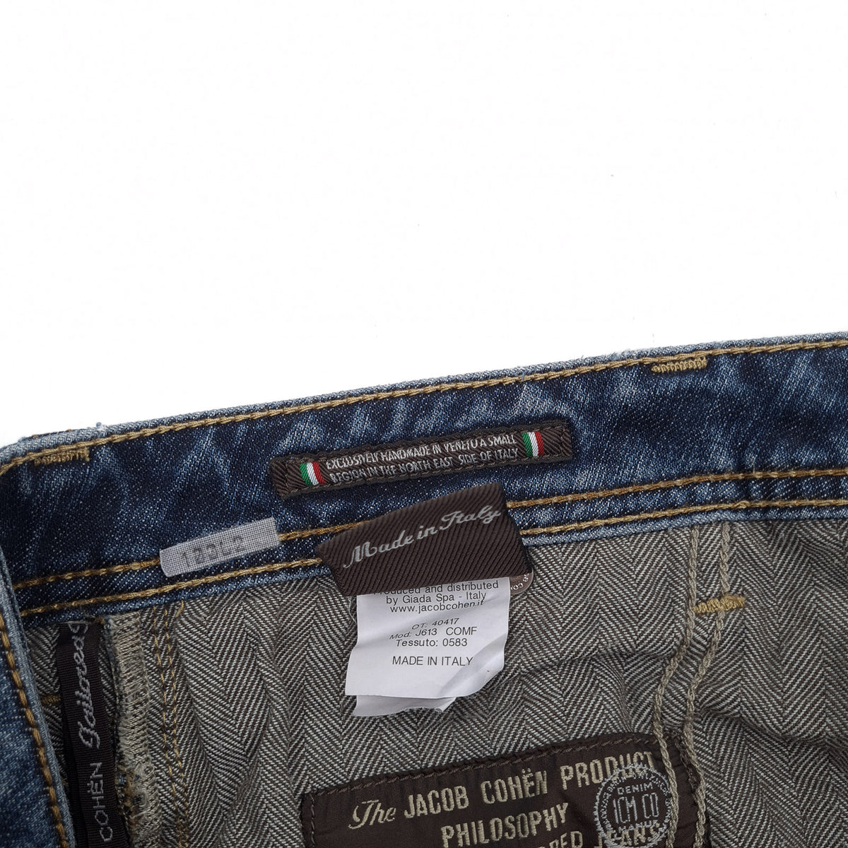 Vintage Jacob Cohen Jeans J613 Men Stretch Slim Straight Size W38 L32, detail view 9, image 11 of 12
