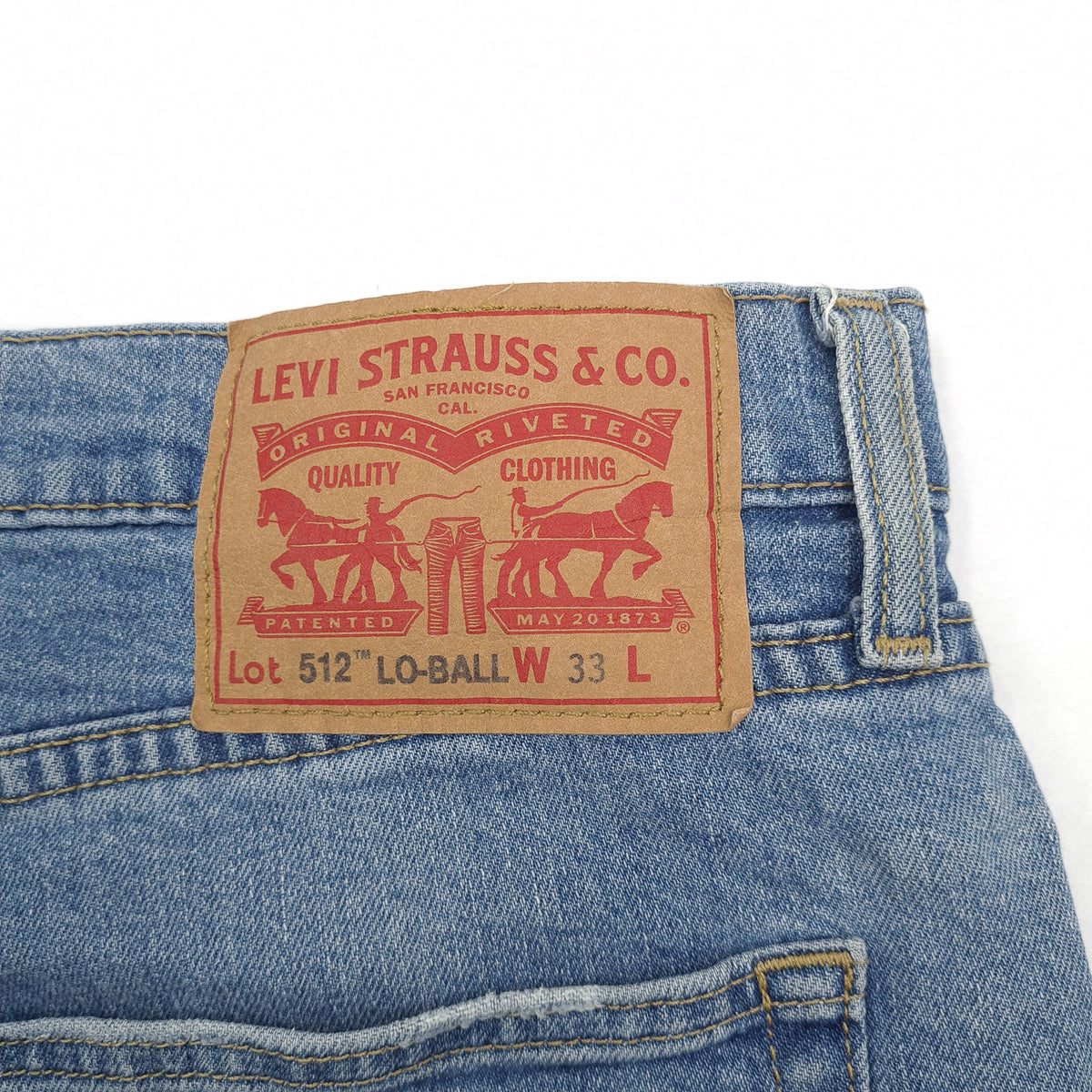 Vintage Levi's Jeans 512 Lo-Ball Men Stretch Slim Tapered Size W33 L34, detail view 3, image 5 of 10