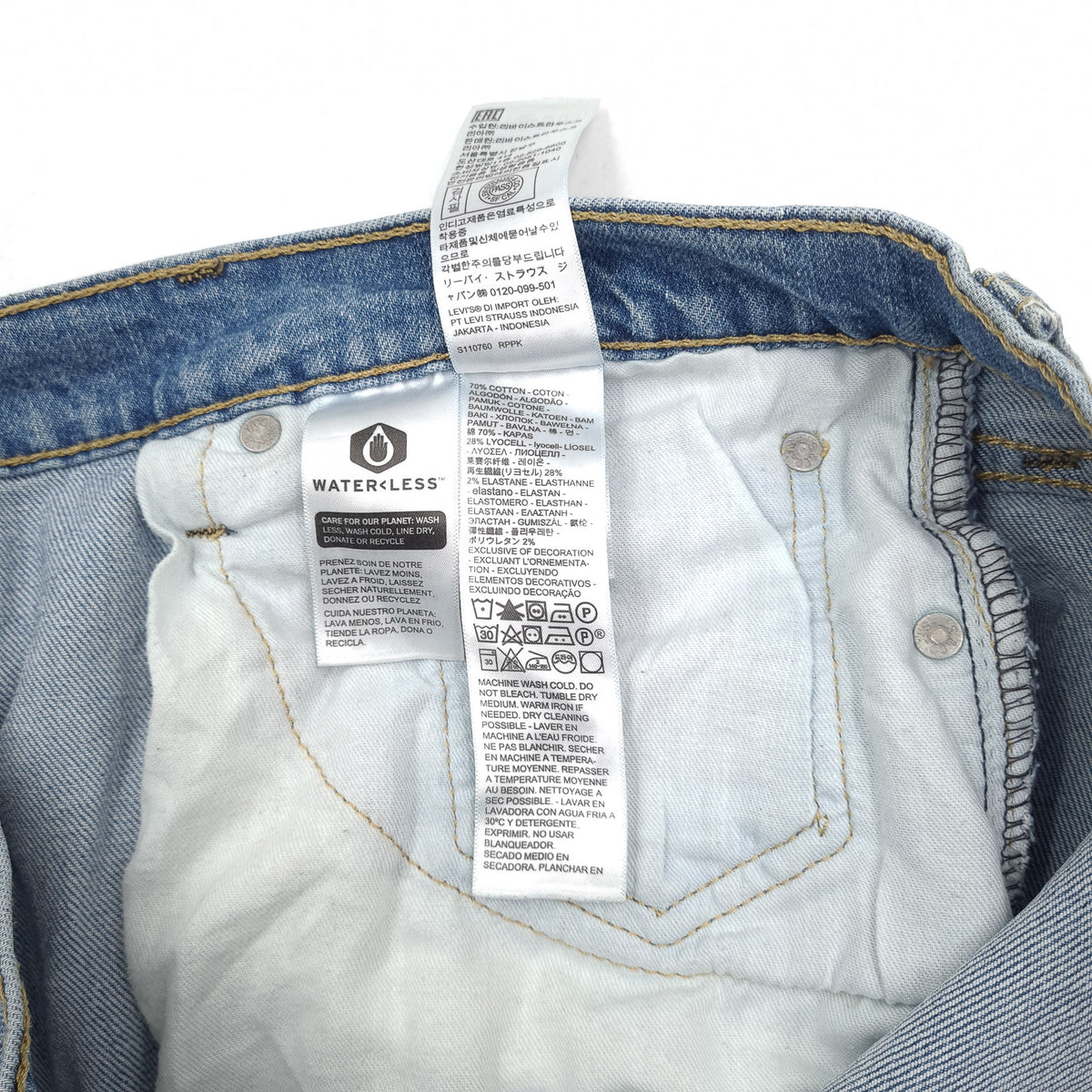 Vintage Levi's Jeans 512 Lo-Ball Men Stretch Slim Tapered Size W33 L34, detail view 6, image 8 of 10
