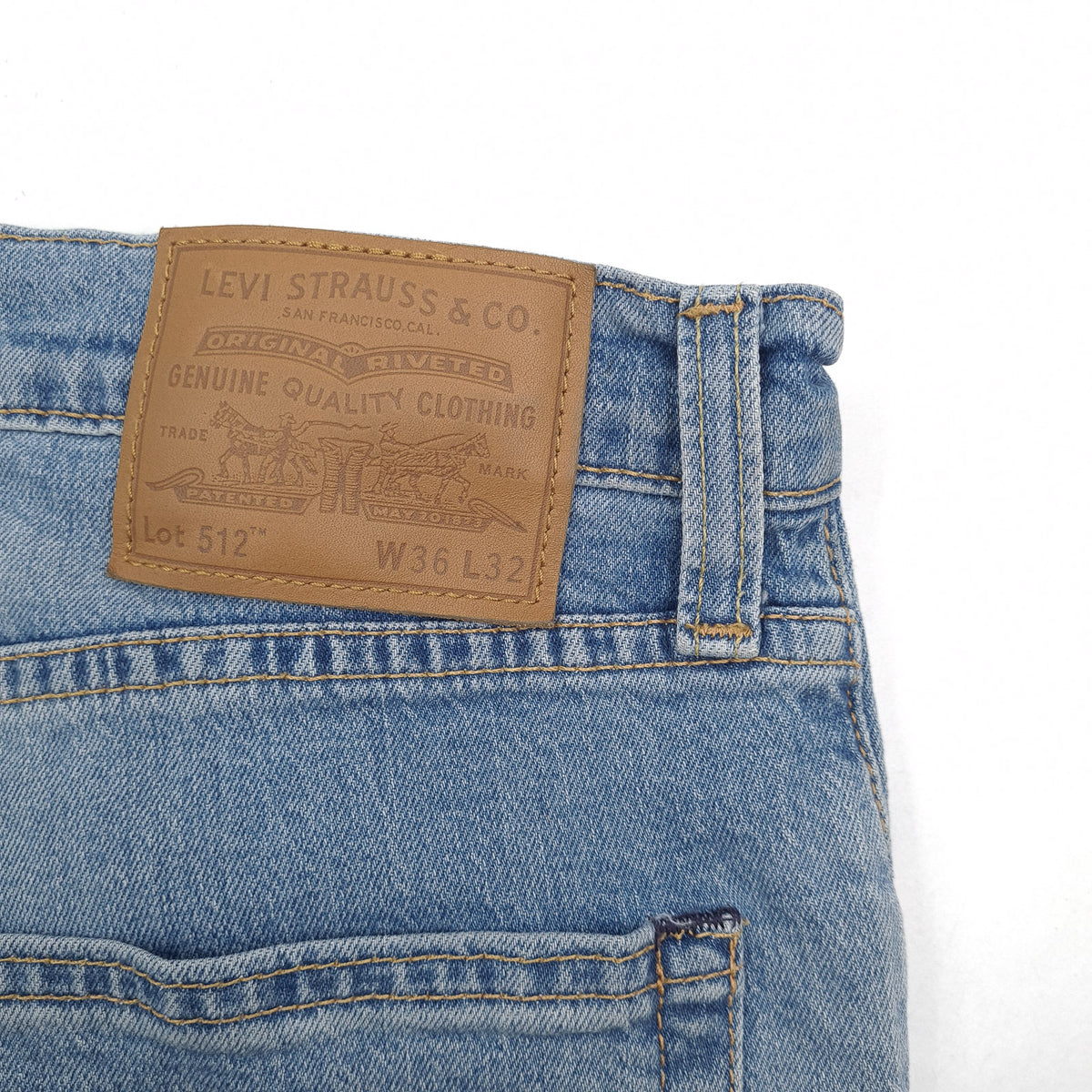 Vintage Levi's Jeans 512 Men Stretch Slim Tapered Size W36 L32, detail view 3, image 5 of 12