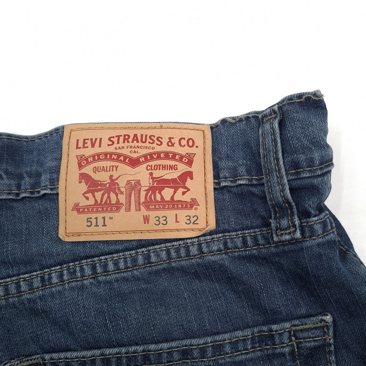Vintage Levi's Jeans 511 Men Stretch Slim Straight Size W33 L28, detail view 3, image 5 of 9