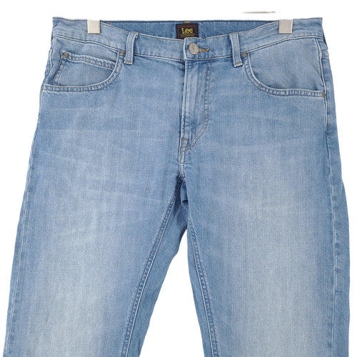 Lee Jeans Daren Zip Fly Men Stretch Slim Straight Size W33 L32, back view, image 2 of 8