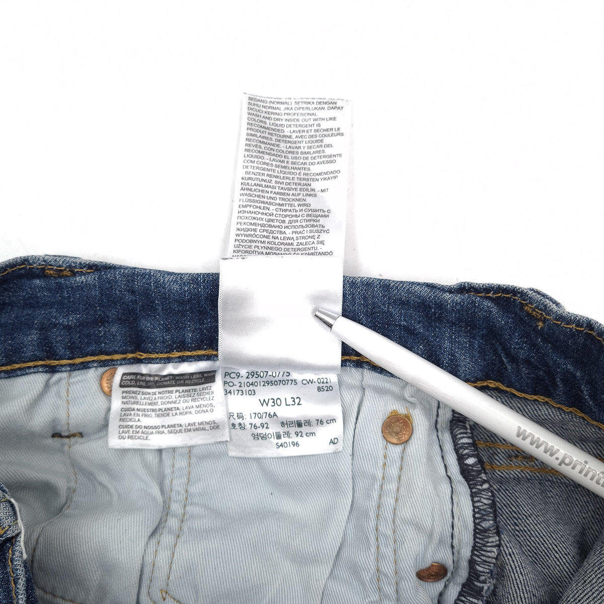 Levi's Jeans 502 Men Stretch Regular Tapered Size W30 L32, detail view 8, image 10 of 10