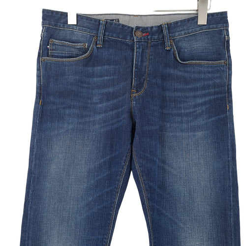 Vintage Tommy Hilfiger Jeans Bleecker Men Stretch Slim Size W33 L34, back view, image 2 of 9