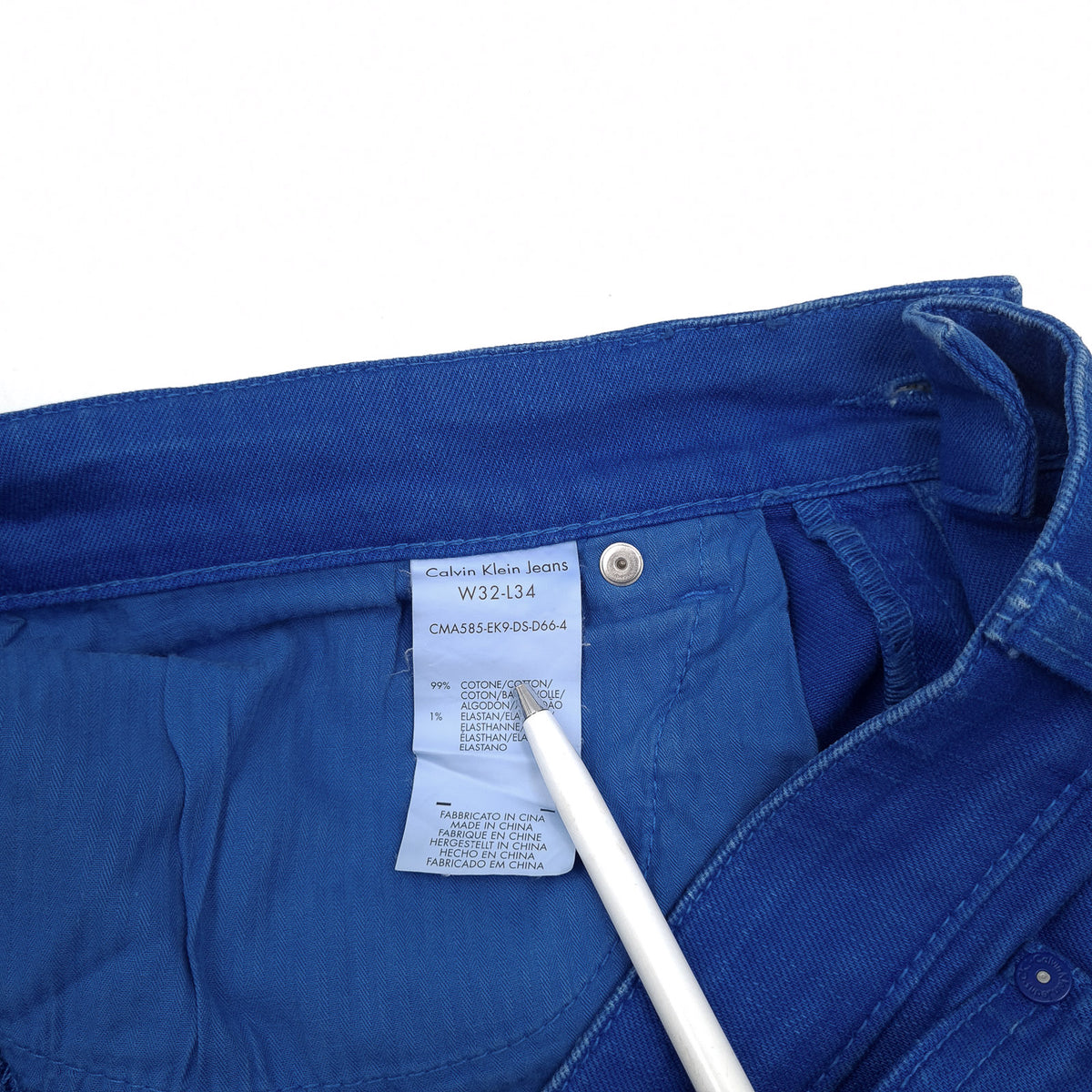 Vintage Calvin Klein Jeans Skinny Men Stretch Slim Size W32 L34, detail view 5, image 7 of 7