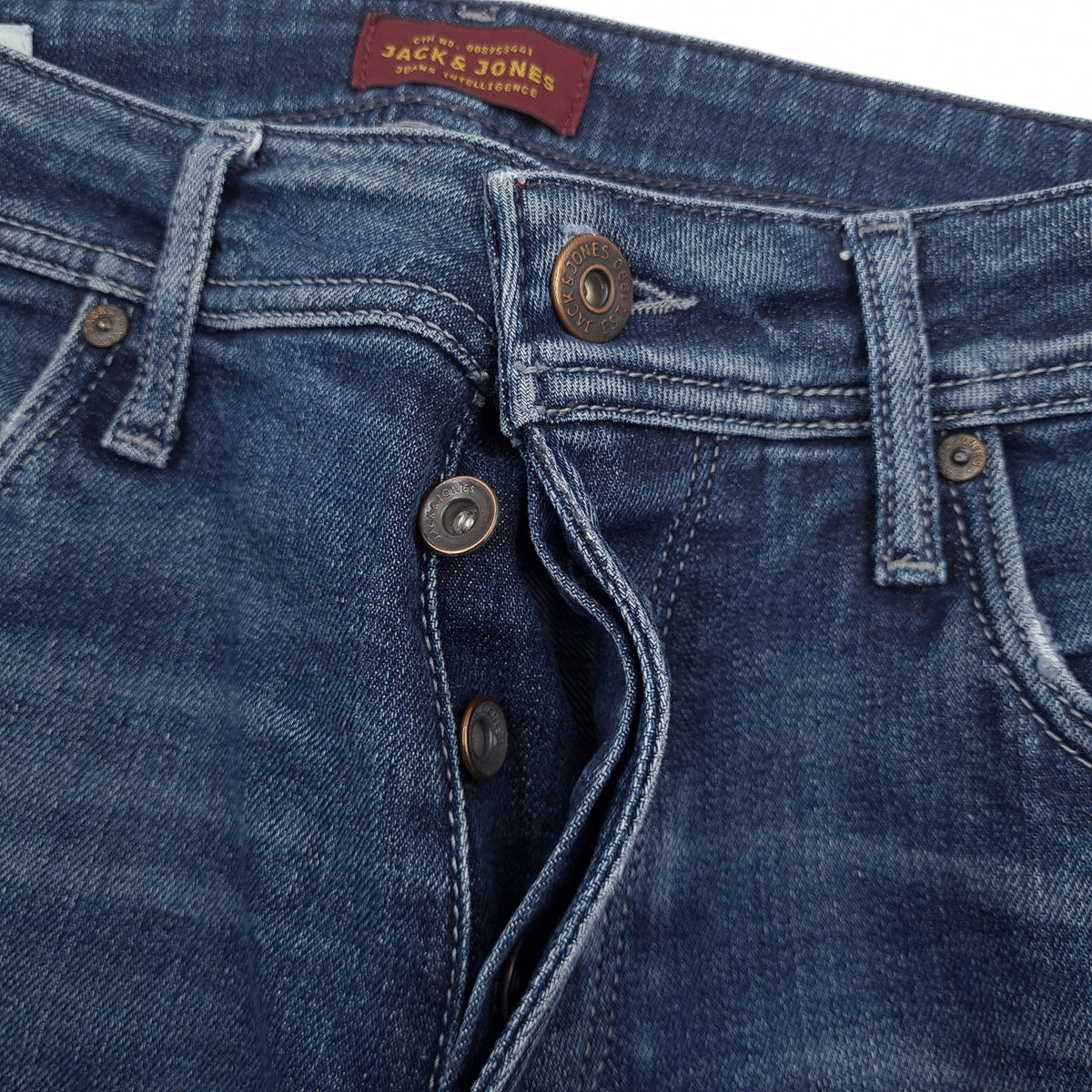 Jack & Jones Jeans Tim Men Stretch Slim Straight Size W31 L34, detail view 6, image 8 of 10