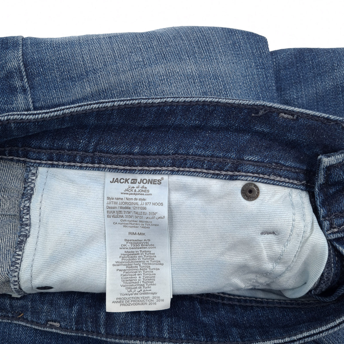 Jack & Jones Jeans Tim Men Stretch Slim Straight Size W31 L34, detail view 7, image 9 of 10
