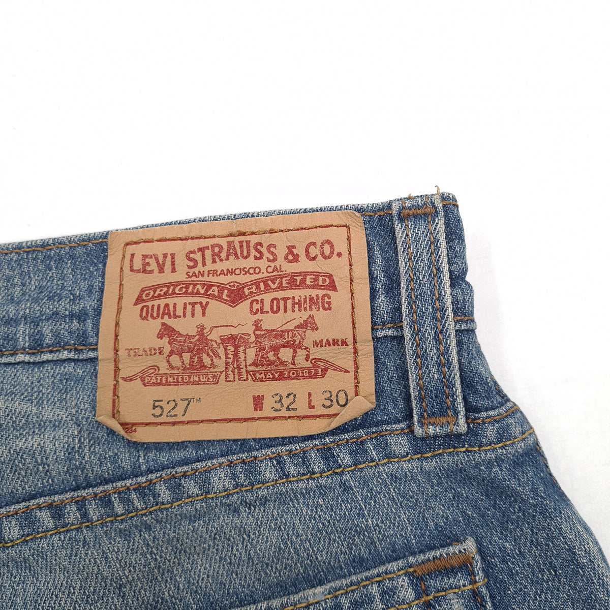 Vintage Levi's Jeans 527 Men Stretch Slim Bootcut Size W32 L32, detail view 3, image 5 of 10