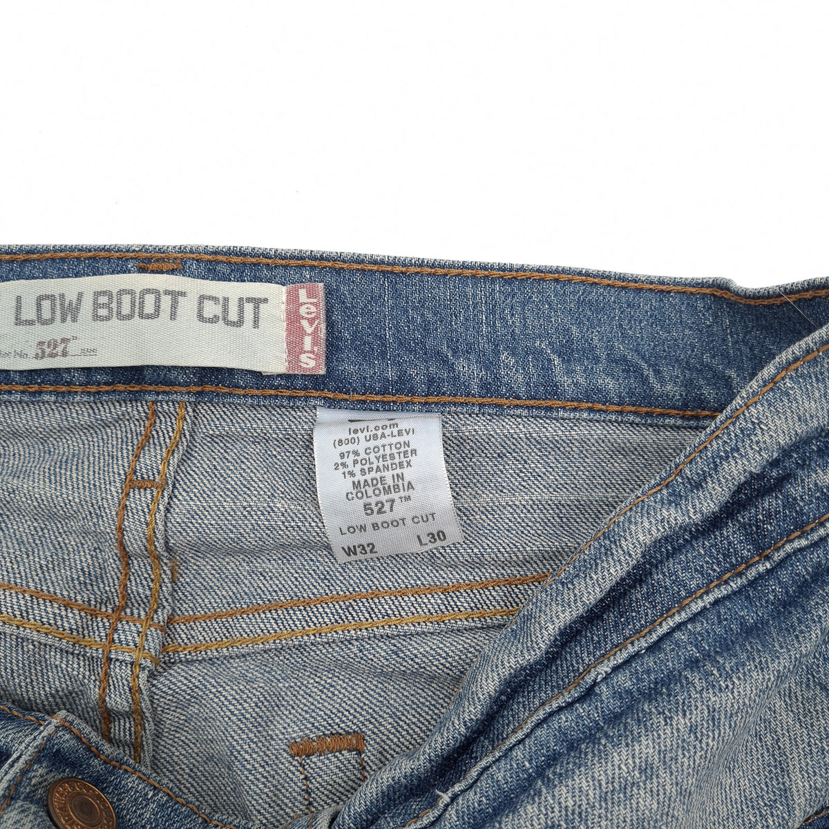 Vintage Levi's Jeans 527 Men Stretch Slim Bootcut Size W32 L32, detail view 6, image 8 of 10