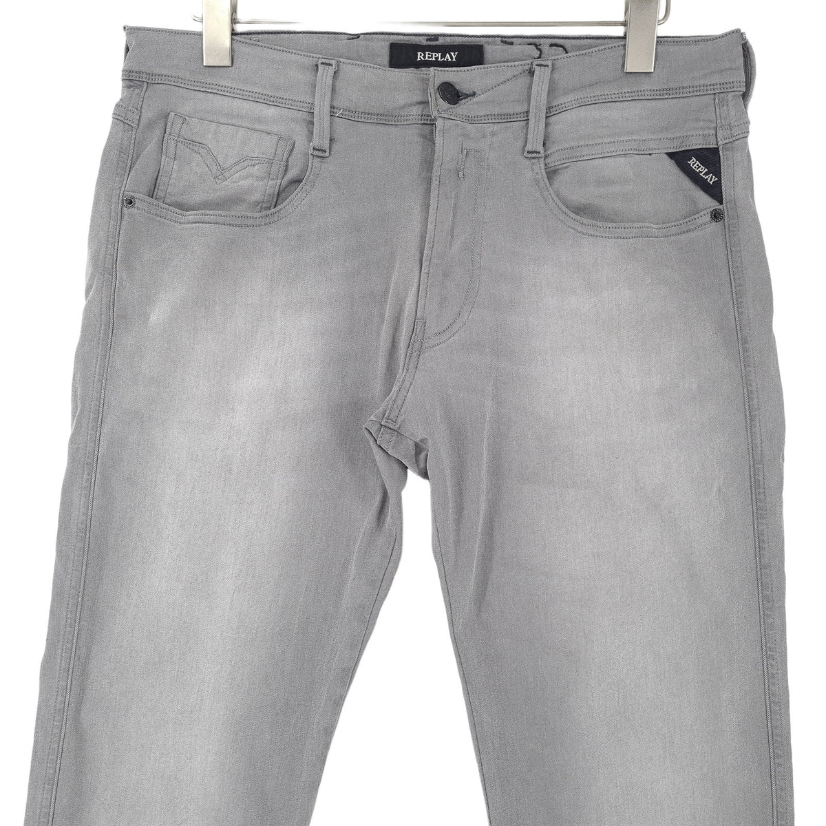 Vintage Replay Jeans Anbass Men Stretch Slim Straight Size W33 L31, back view, image 2 of 13