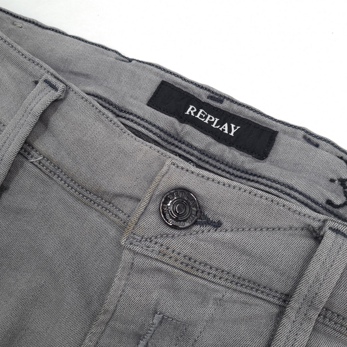 Vintage Replay Jeans Anbass Men Stretch Slim Straight Size W33 L31, detail view 7, image 9 of 13