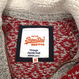 Superdry Vintage Full Zip Hoodie Wool Fair Isle Sweatshirt Women Size M, detail view 2, image 4 of 6