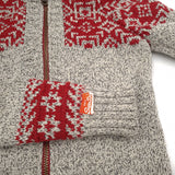 Superdry Vintage Full Zip Hoodie Wool Fair Isle Sweatshirt Women Size M, detail view 4, image 6 of 6