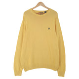 Chaps Vintage Mens Jumper Sweater Cotton Yellow Crew Neck Pullover Knit Size, front view, image 1 of 7