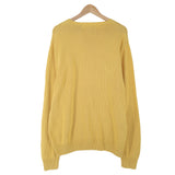 Chaps Vintage Mens Jumper Sweater Cotton Yellow Crew Neck Pullover Knit Size, detail view 1, image 3 of 7