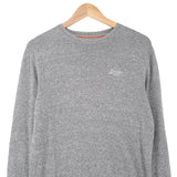 Superdry Vintage Mens Jumper Sweater Cotton Cashmere Grey Crew Neck Pullover Size S, back view, image 2 of 7