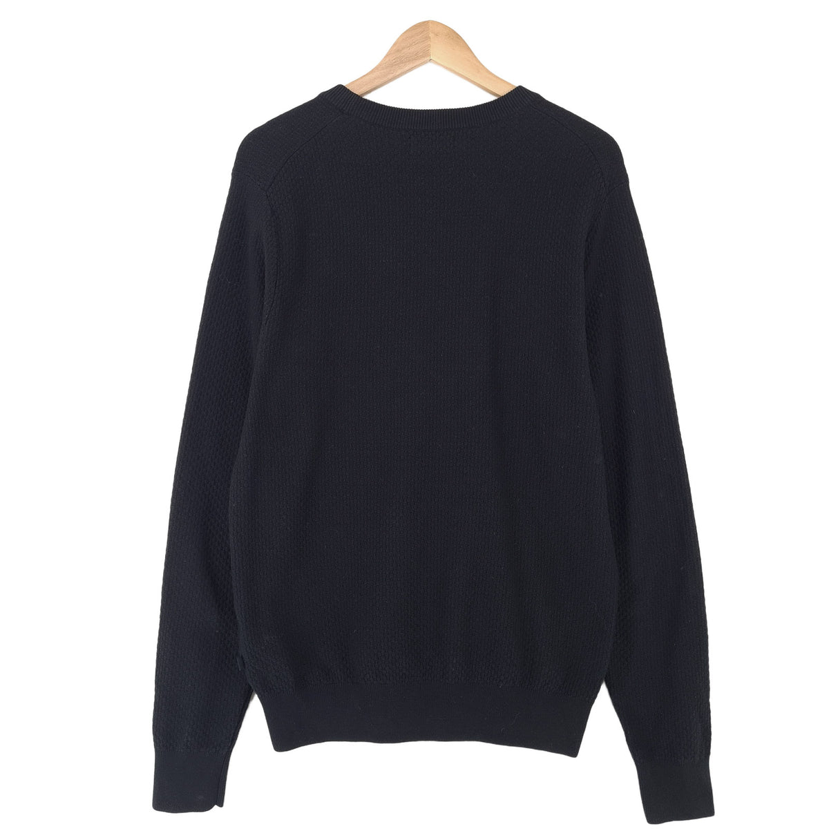 J.Lindeberg Mens Jumper Sweater Cotton Black Crew Neck Pullover Knit Size M, detail view 1, image 3 of 6
