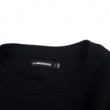 J.Lindeberg Mens Jumper Sweater Cotton Black Crew Neck Pullover Knit Size M, detail view 2, image 4 of 6