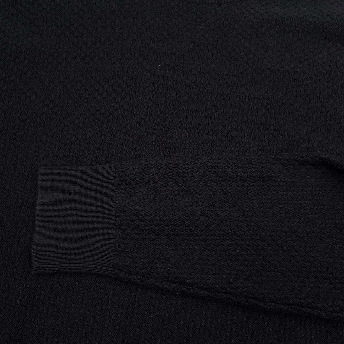 J.Lindeberg Mens Jumper Sweater Cotton Black Crew Neck Pullover Knit Size M, detail view 4, image 6 of 6