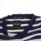 Lyle & Scott Vintage Mens Sweatshirt Cotton Striped Blue Crew Neck Pullover Size, detail view 2, image 4 of 8