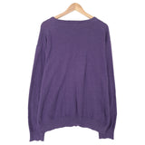 Gant Mens Jumper Sweater Cotton Purple V-Neck Pullover Knit Size XL, detail view 1, image 3 of 7