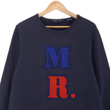 Scotch & Soda Mens Sweatshirt Cotton Blue Crew Neck Pullover Size, back view, image 2 of 7