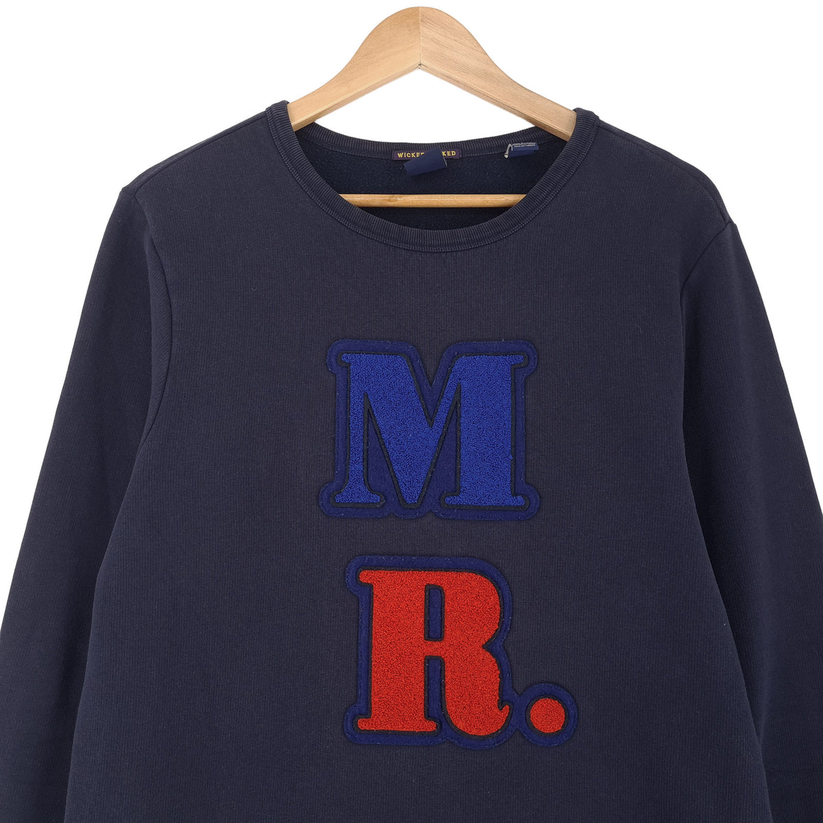 Scotch & Soda Mens Sweatshirt Cotton Blue Crew Neck Pullover Size, back view, image 2 of 7