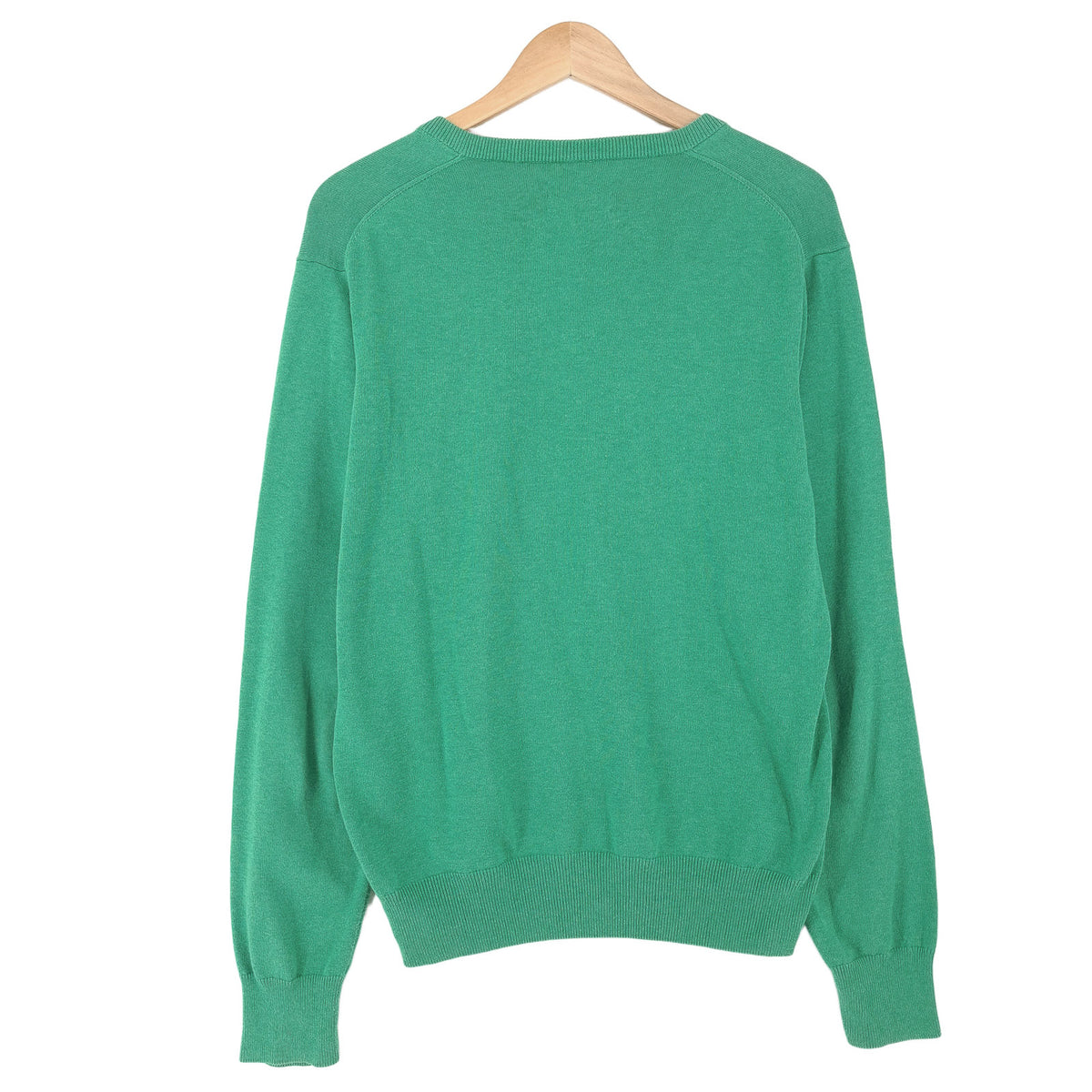 Gant Mens Jumper Sweater Cotton Green V-Neck Pullover Knit Size M, detail view 1, image 3 of 7
