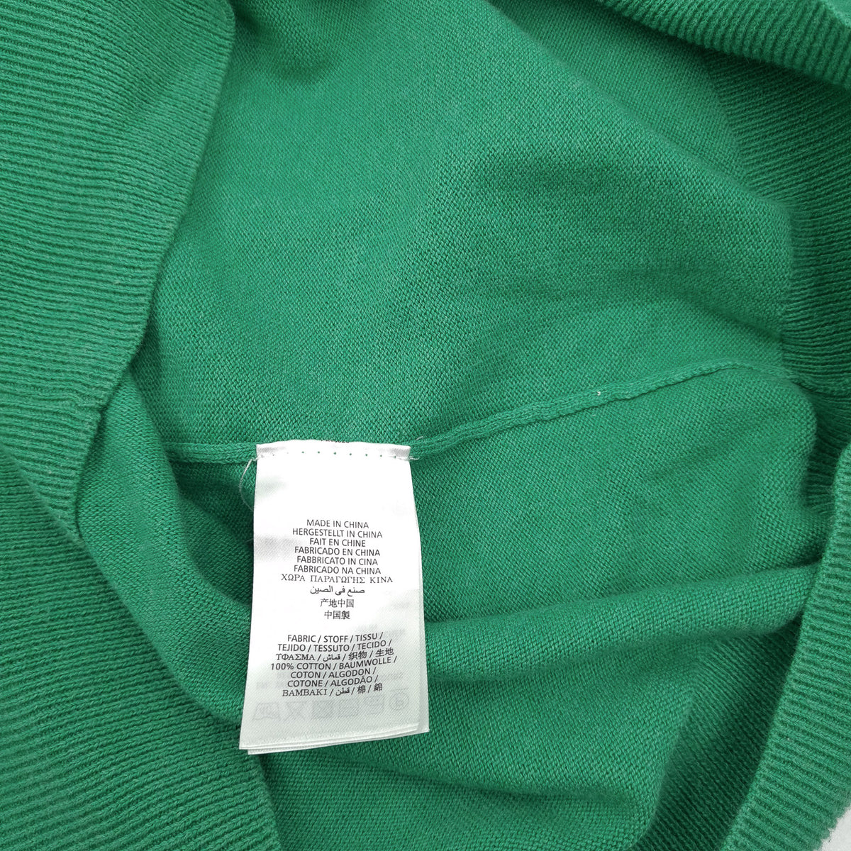 Gant Mens Jumper Sweater Cotton Green V-Neck Pullover Knit Size M, detail view 4, image 6 of 7